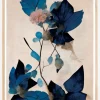 Blue Dry Flowers Plakat (21x29.7 cm (A4))
