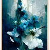 Blue Flower Bouquet Plakat (21x29.7 cm (A4))
