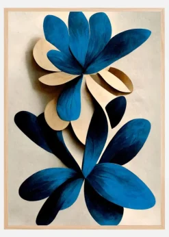 Blue Nymphaea Plakat (21x29.7 cm (A4))