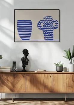 Blue Vases Plakat (21x29.7 cm (A4))