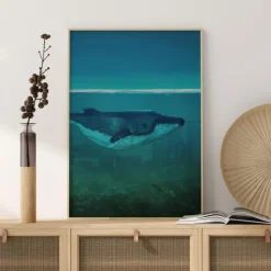 Blue Whale Plakat (21x29.7 cm (A4))