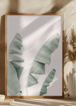 Blush Banana Leaves Plakat (21x29.7 cm (A4))