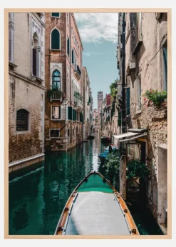 Boat on the river Plakat (21x29.7 cm (A4))