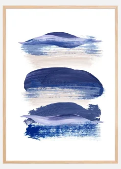 Boho Purple Lines Plakat (21x29.7 cm (A4))