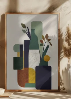 Bottle and Plant Plakat (21x29.7 cm (A4))