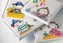 Børnealbum Piratskole - 28x30,5 cm (50 Hvide sider / 25 blade)