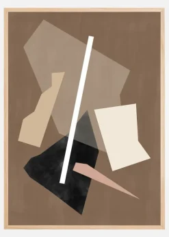 Brown Paper Cuts Painting Plakat (21x29.7 cm (A4))