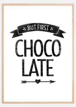 But first chocolate Retro Plakat (21x29.7 cm (A4))