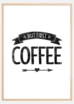 But first coffee Retro Plakat (21x29.7 cm (A4))