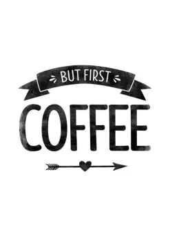 But first coffee Retro Plakat (21x29.7 cm (A4))