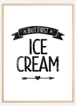But first ice cream Retro Plakat (21x29.7 cm (A4))