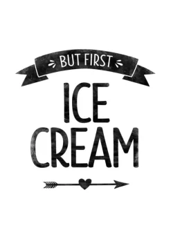 But first ice cream Retro Plakat (21x29.7 cm (A4))