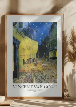 CafAc Terrace At Night Plakat (21x29.7 cm (A4))