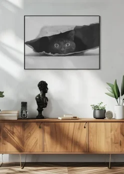 Cat in a bag Plakat (21x29.7 cm (A4))