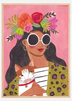 Cat Lady Plakat (21x29.7 cm (A4))