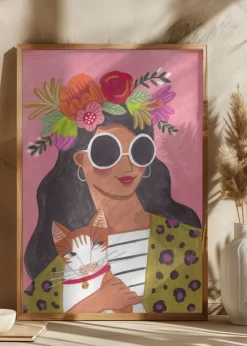 Cat Lady Plakat (21x29.7 cm (A4))