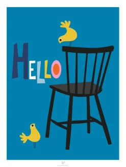 Chair - Blue Plakat (30x40 cm)