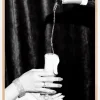 Champagne Hands Bw Plakat (21x29.7 cm (A4))