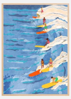 Chilled surfing Plakat (21x29.7 cm (A4))