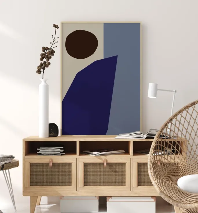 Color Blocks Blue Plakat (21x29.7 cm (A4))