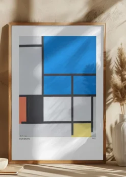 Composition with Large Blue Plane Plakat (21x29.7 cm (A4))