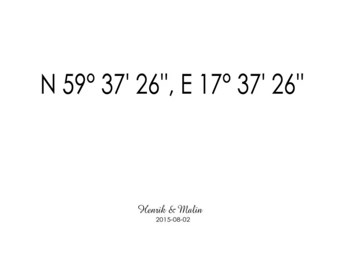 Coordinates Black (21x29,7 cm (A4))