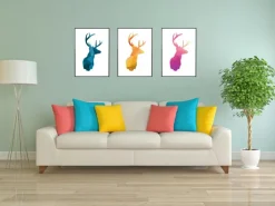 Deer - efterårsfarver Plakat (21x29.7 cm (A4))