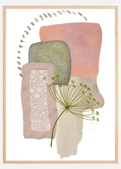 Delicate Pink and Green 1 Plakat (21x29.7 cm (A4))