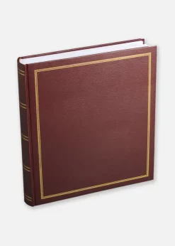 Diamant Fotoalbum Vinrød 27,5x32 cm (100 Hvide sider / 50 Blade)