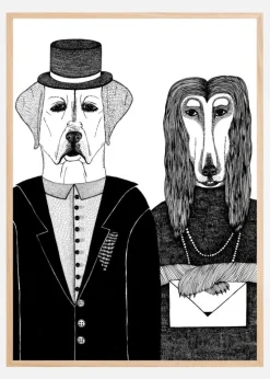 Dogs Couple Plakat (21x29.7 cm (A4))
