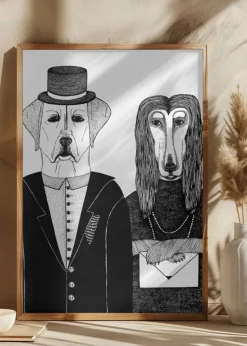 Dogs Couple Plakat (21x29.7 cm (A4))