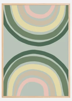 Double Rainbow Green Plakat (21x29.7 cm (A4))