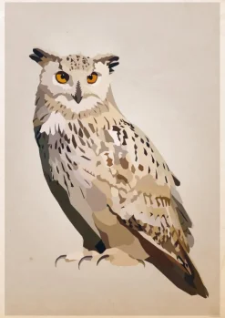 Eagle Owl Plakat (21x29.7 cm (A4))