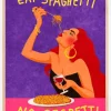 Eat spaghetti no regretti Plakat (21x29.7 cm (A4))