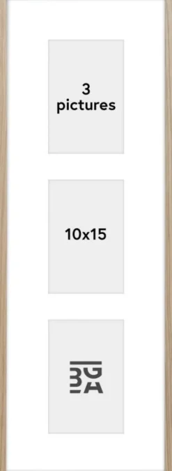 Edsbyn Collageramme I Eg - 3 Billeder (10x15 cm)