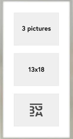Edsbyn Collageramme XI Sølv - 3 Billeder (13x18 cm)
