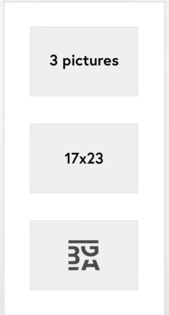 Edsbyn Collageramme XIX Hvid - 3 Billeder (17x23 cm)