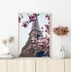 Eiffel Tower Blossoms Plakat (21x29.7 cm (A4))
