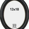 Eiri Mozart Oval Fotoramme Sort 13x18 cm