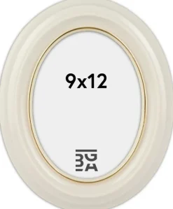 Eiri Mozart Oval Fotoramme Hvid 9x12 cm