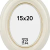 Eiri Mozart Oval Fotoramme Hvid 15x20 cm