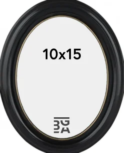 Eiri Mozart Oval Fotoramme Sort 10x15 cm