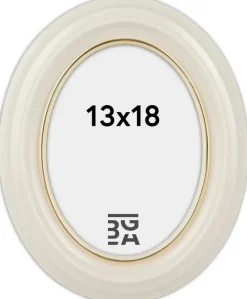 Eiri Mozart Oval Fotoramme Hvid 13x18 cm