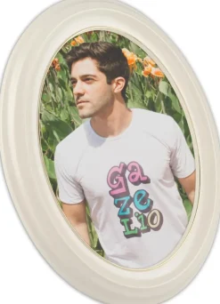 Eiri Mozart Oval Fotoramme Hvid 18x24 cm