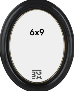 Eiri Mozart Oval Fotoramme Sort 6x9 cm
