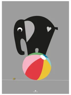 Elephant - Grey Plakat (50x70 cm)
