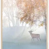 Elk Lost In Mist Plakat (21x29.7 cm (A4))