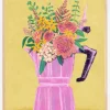 Espresso Maker with Flowers Plakat (21x29.7 cm (A4))