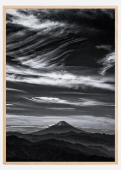 Expressive clouds Fuji Plakat (21x29.7 cm (A4))