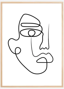 Face Line I Plakat (21x29.7 cm (A4))